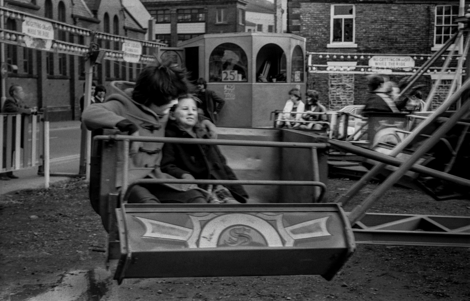 Sisters Riding Blackburn Easter Fair, Blackburn Sisters Riding Easter Fair - Blackburn a Town and its People Photographic Study