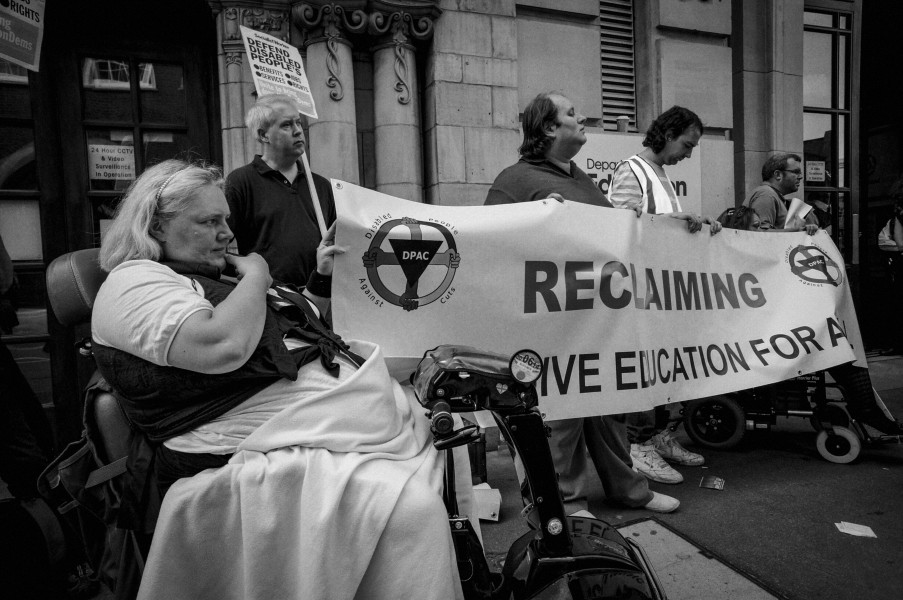 DPAC demonstration outside Department for Education, London. 4th September 2013 DPAC demonstration outside Department for Education, London. 4th September 2013