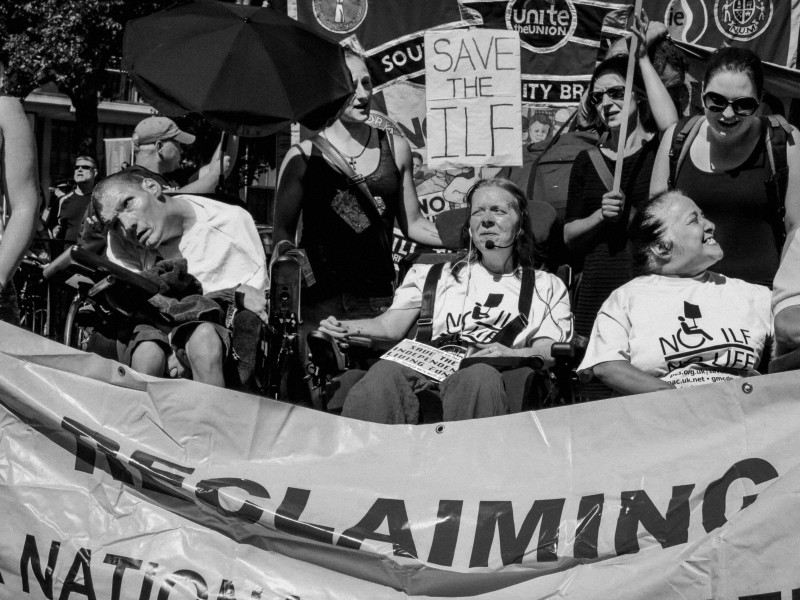 DPAC demonstration and road block, London 4th July 2014