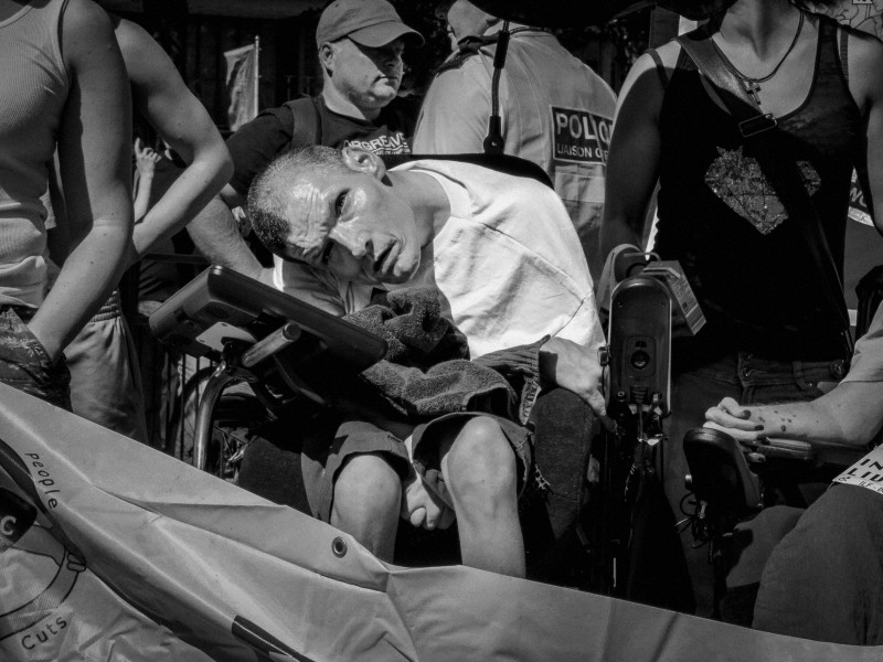 DPAC demonstration and road block, London 4th July 2014