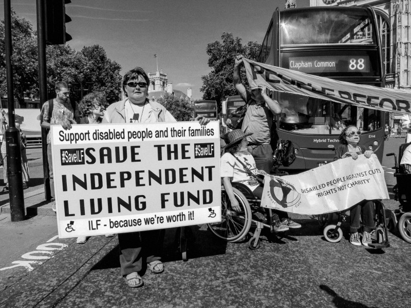 DPAC demonstration and road block, London 4th July 2014