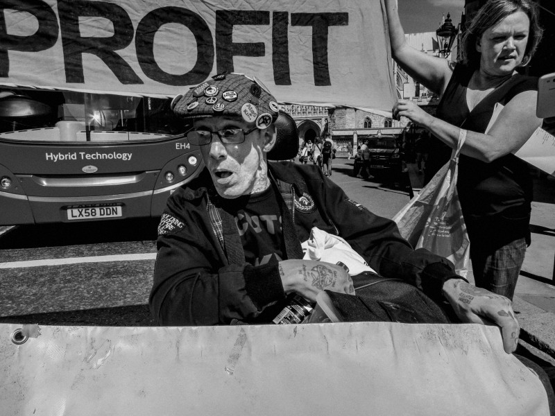DPAC demonstration and road block, London 4th July 2014