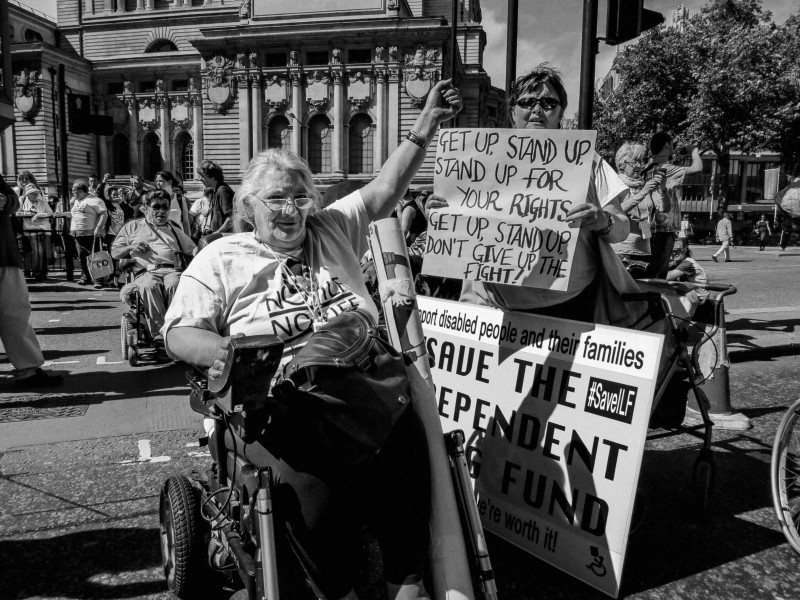 DPAC demonstration and road block, London 4th July 2014