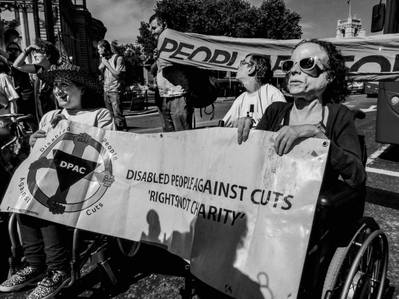 DPAC demonstration and road block, London 4th July 2014