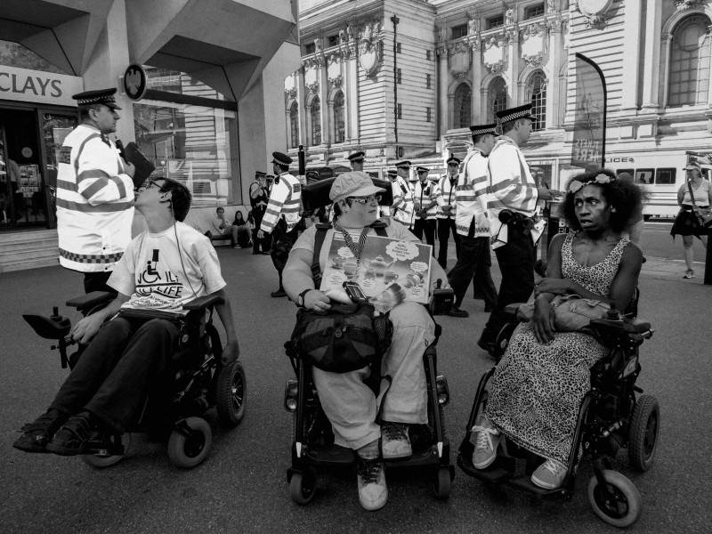 DPAC demonstration and road block, London 4th July 2014