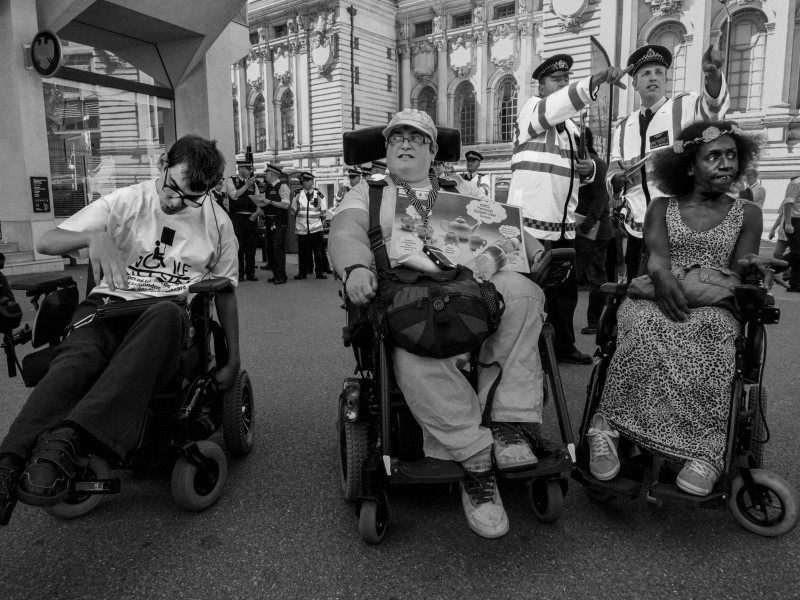 DPAC demonstration and road block, London 4th July 2014