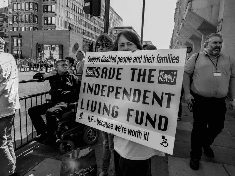 DPAC demonstration and road block, London 4th July 2014