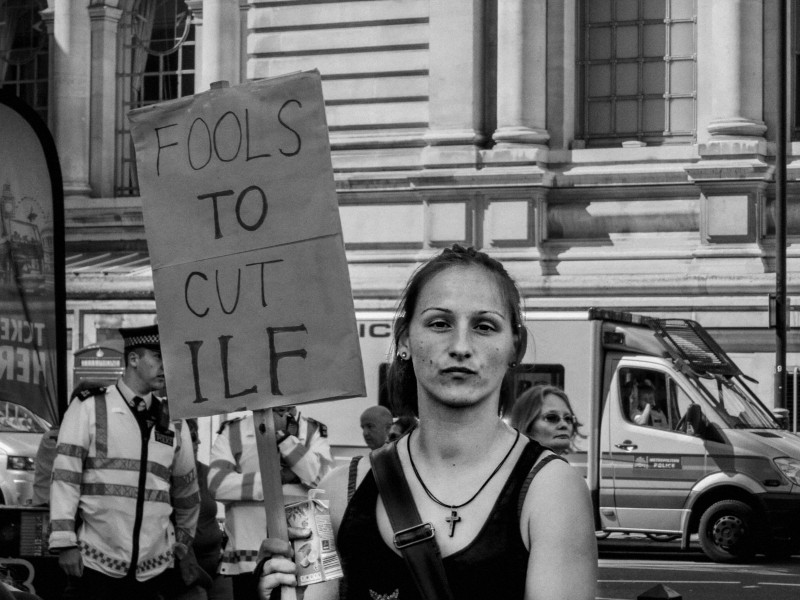 DPAC demonstration and road block, London 4th July 2014
