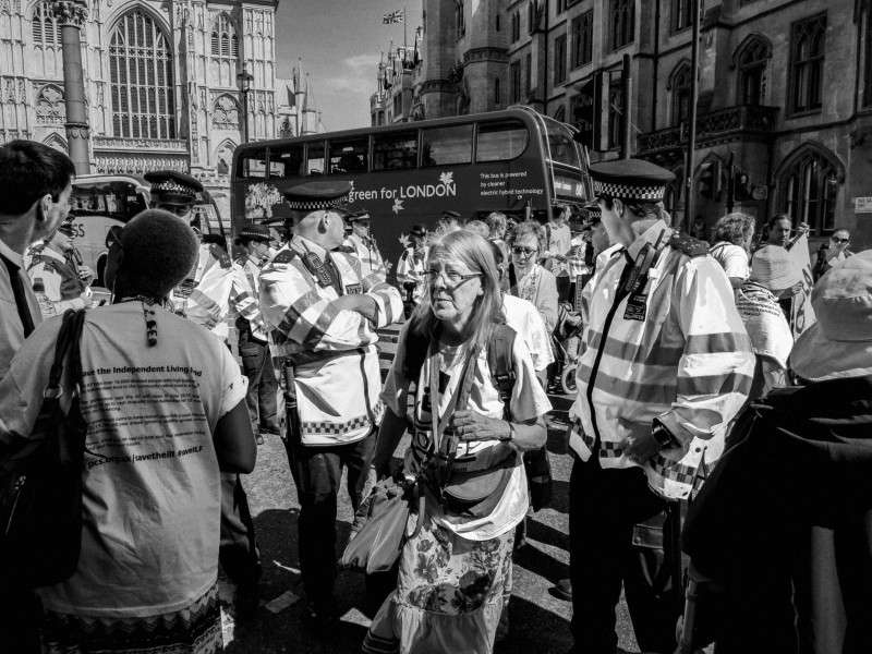 DPAC demonstration and road block, London 4th July 2014