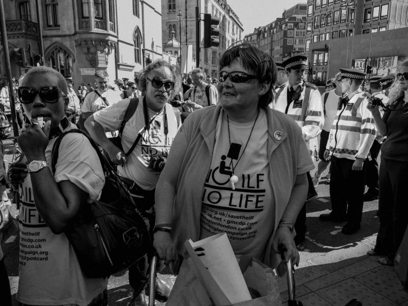DPAC demonstration and road block, London 4th July 2014