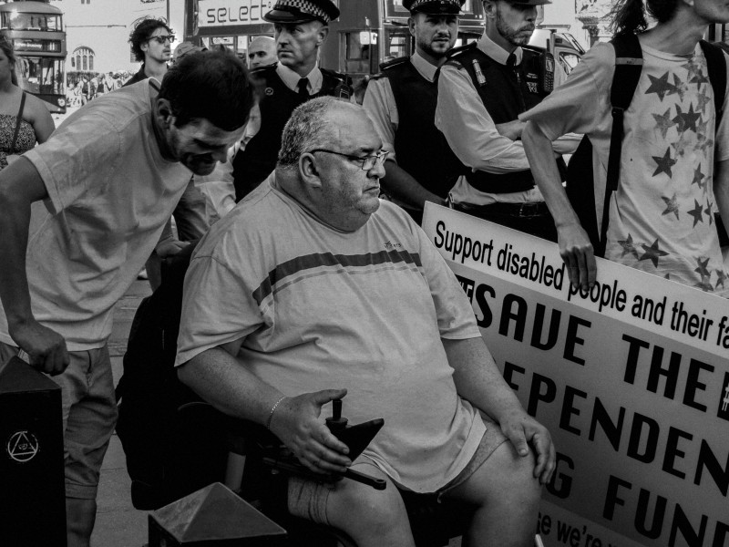 DPAC demonstration and road block, London 4th July 2014