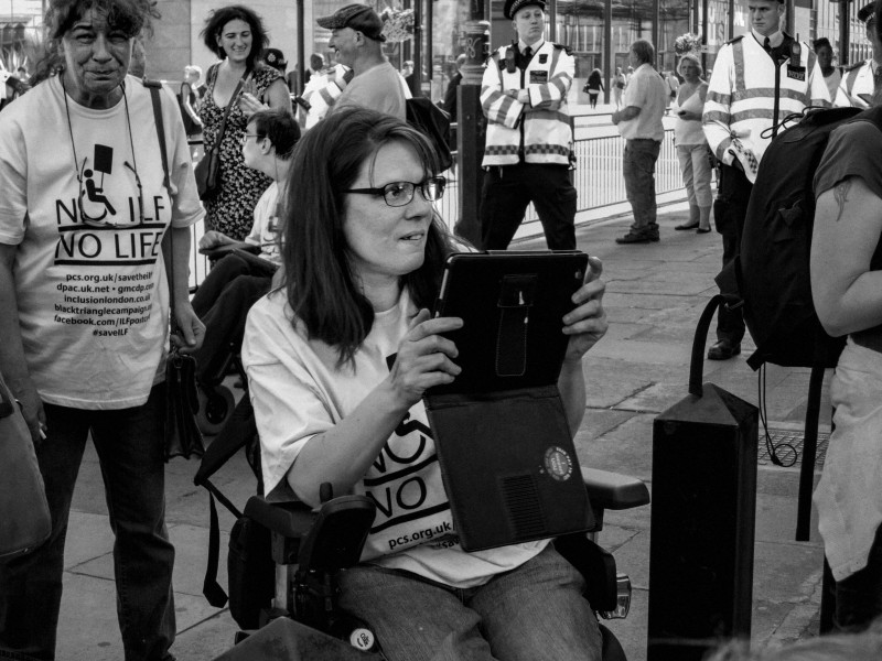 DPAC demonstration and road block, London 4th July 2014