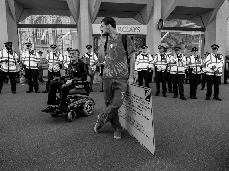 DPAC demonstration and road block, London 4th July 2014
