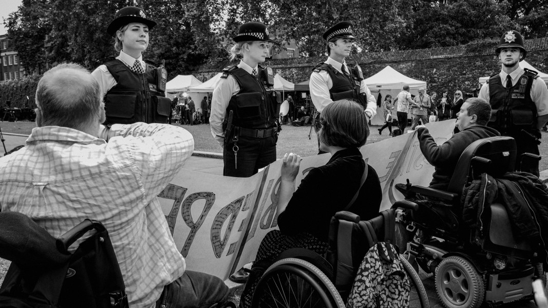 DPAC - PIP Fightback. Day of Action Against PIP. 13th July 2013, London. Part Three - Outside House of Commons, College Green. Photographs by Christopher John Ball