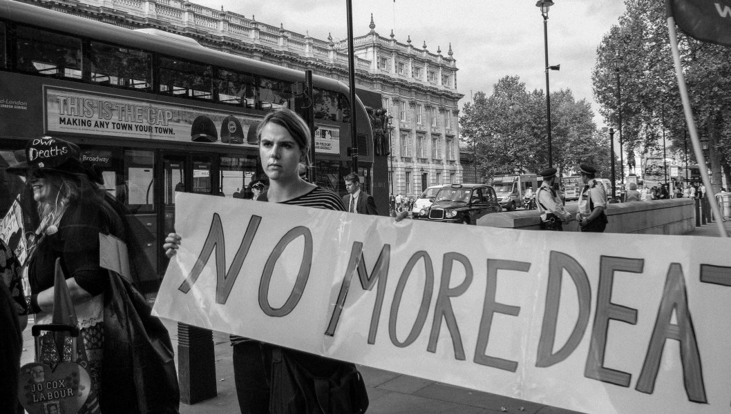 DPAC - Rights Not Games - A Week Of Action - September 4th-10th 2016 Westminster Bridge. the UK became the first country in the world to be investigated by the United Nations for grave and systematic violations of Disabled people’s rights. Photographs by Christopher John Ball DPAC - Rights Not Games - A Week Of Action - September 4th-10th 2016 Westminster Bridge. the UK became the first country in the world to be investigated by the United Nations for grave and systematic violations of Disabled people’s rights. Photographs by Christopher John Ball