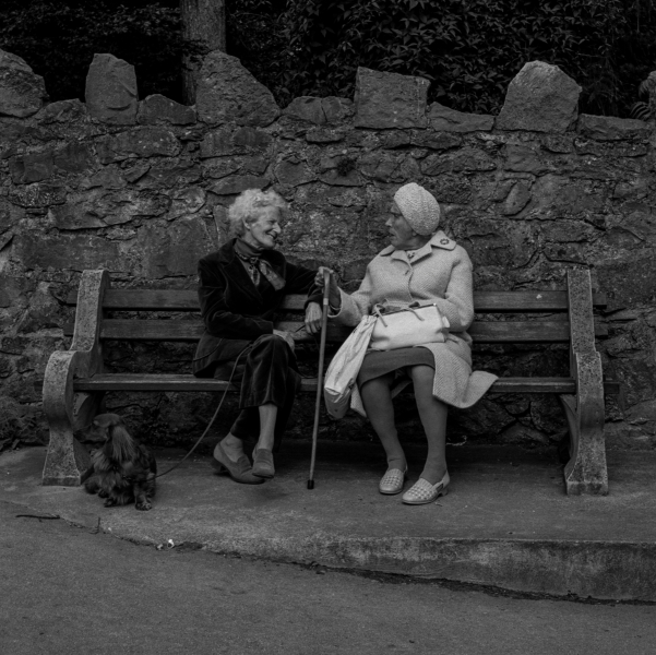 Old ladies chatting , Grange over Sands, 1988 From British Coastal Resorts - Photographic Essay by Christopher John Ball Old ladies chatting , Grange over Sands, 1988 From British Coastal Resorts - Photographic Essay by Christopher John Ball