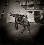 Holga photograph of Animals War Memorial London by Christopher John Ball