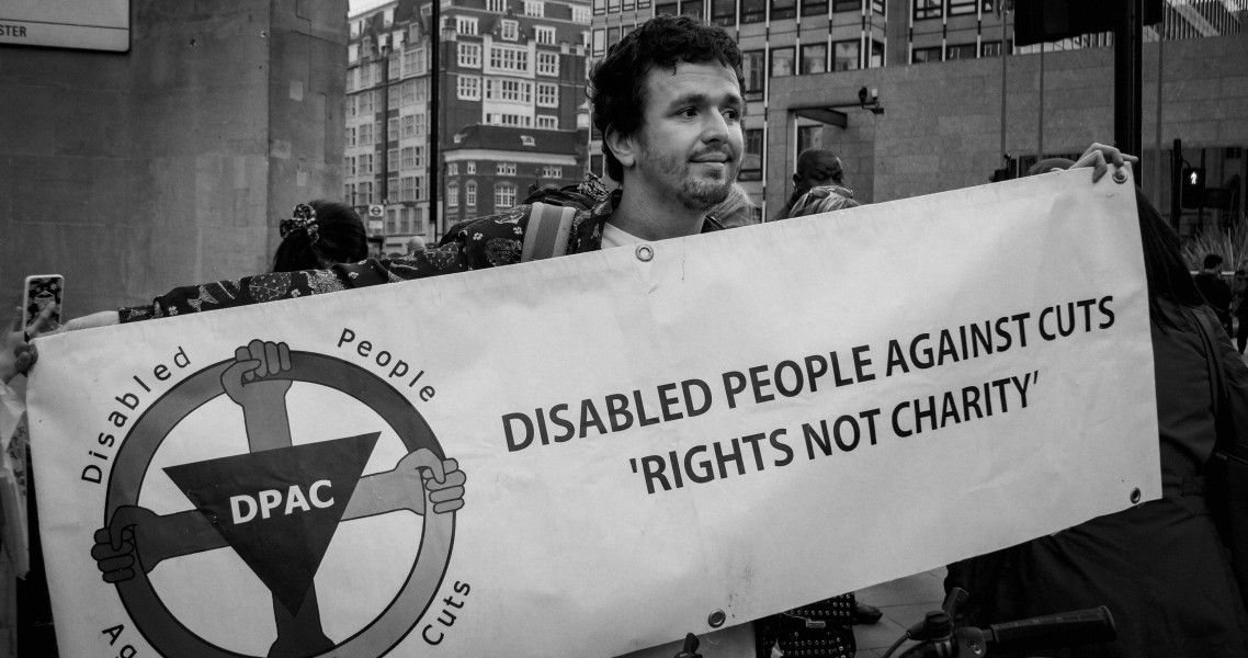 DPAC 'Trash The Tories' Demonstration 2017 General Election, London. 2nd May 2017 - Part One - Road Block. Photographs by Christopher John Ball DPAC 'Trash The Tories' Demonstration 2017 General Election, London. 2nd May 2017 - Part One - Road Block.