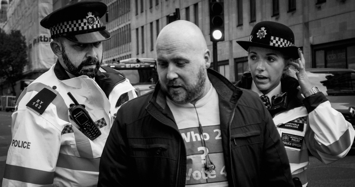 DPAC 'Trash The Tories' Demonstration 2017 General Election, London. 2nd May 2017 - Part One - Road Block. Photographs by Christopher John Ball DPAC 'Trash The Tories' Demonstration 2017 General Election, London. 2nd May 2017 - Part One - Road Block.