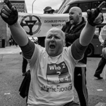 DPAC 'Trash The Tories' Demonstration 2017 General Election, London. 2nd May 2017 - Part Two - Road Block - Photographs by Christopher John Ball