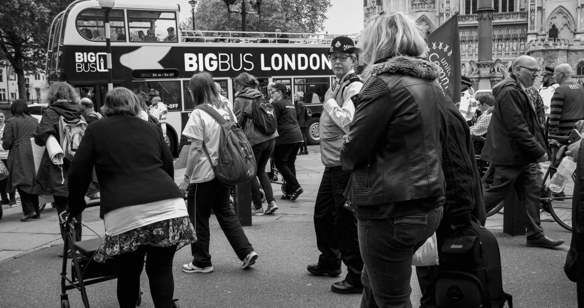 DPAC 'Trash The Tories' Demonstration 2017 General Election, London. 2nd May 2017 - Part Three - March Towards Conservative Party HQ. Photographs by Christopher John Ball DPAC 'Trash The Tories' Demonstration 2017 General Election, London. 2nd May 2017 - Part Three - March Towards Conservative Party HQ.