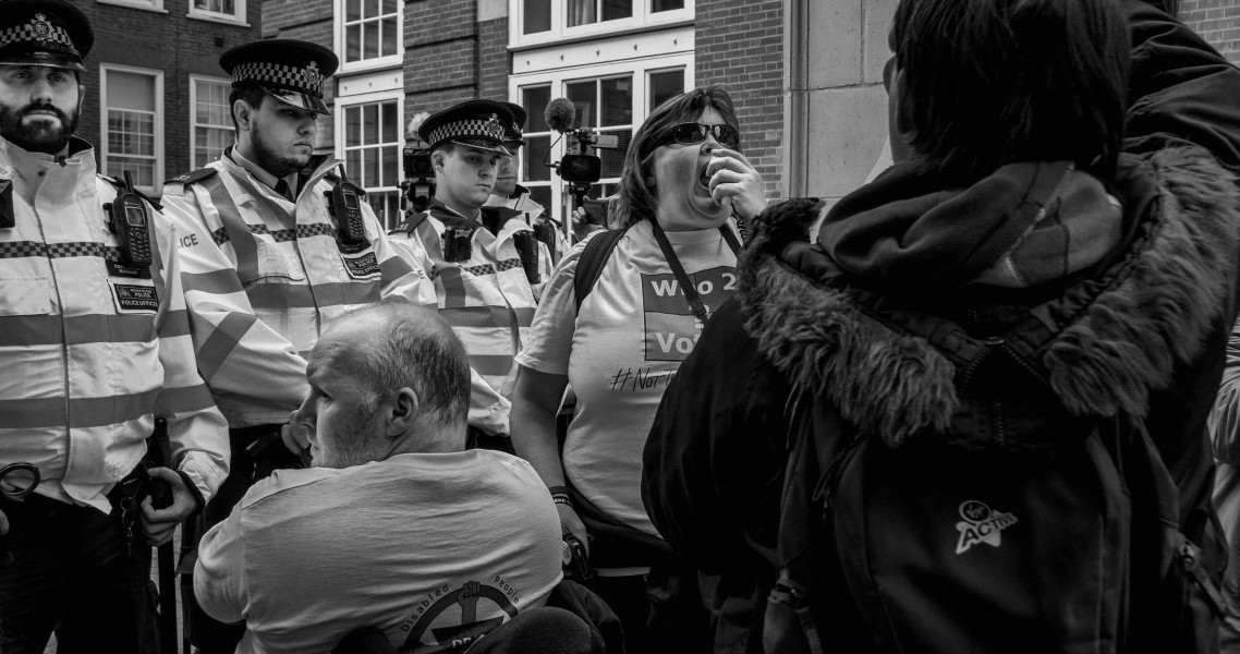 DPAC 'Trash The Tories' Demonstration 2017 General Election, London. 2nd May 2017 - Part Four - Outside Conservative Party HQ.