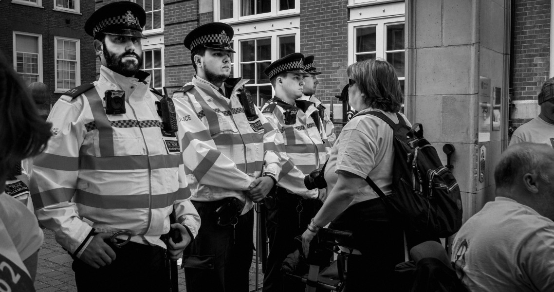 DPAC 'Trash The Tories' Demonstration 2017 General Election, London. 2nd May 2017 - Part Four - Outside Conservative Party HQ. Photographs by Christopher John Ball DPAC 'Trash The Tories' Demonstration 2017 General Election, London. 2nd May 2017 - Part Four - Outside Conservative Party HQ.