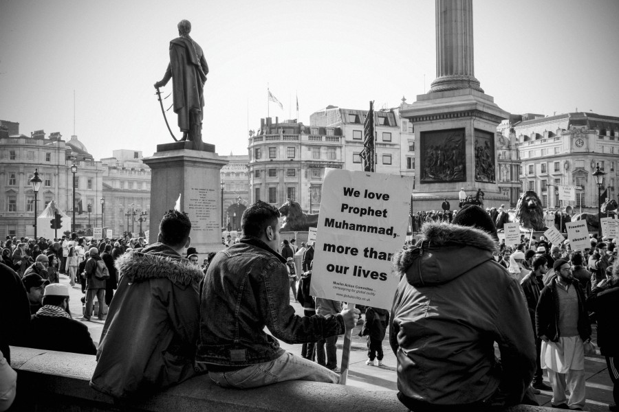 Muslim March against Danish Cartoons 18th February 2006 - London - A City and its People A photographic study by Christopher John Ball - Photographer and Writer