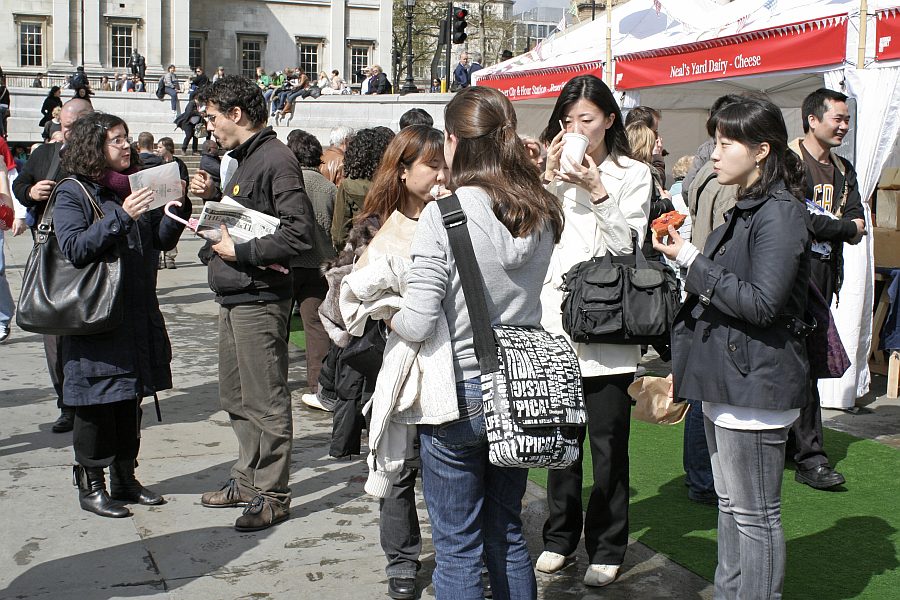 London - A City and its People - St Georges Day Trafalgar Square 2008 - A photographic study by Christopher John Ball - Photographer and Writer